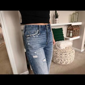 High rise vintage straight jeans